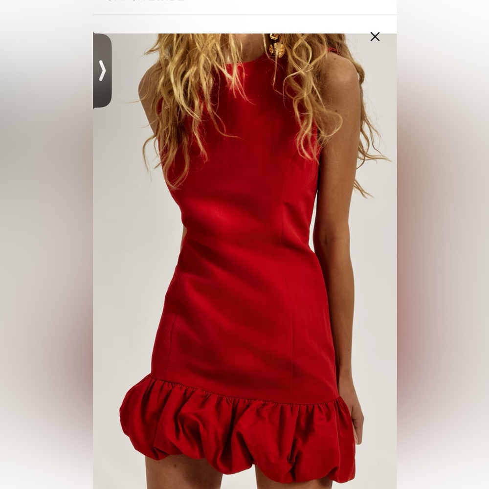 H&M Elegant Red Sleeveless Dress